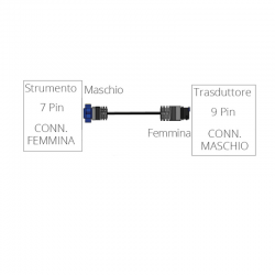 Lowrance 7-naar-9-pins connectoradapterkabel