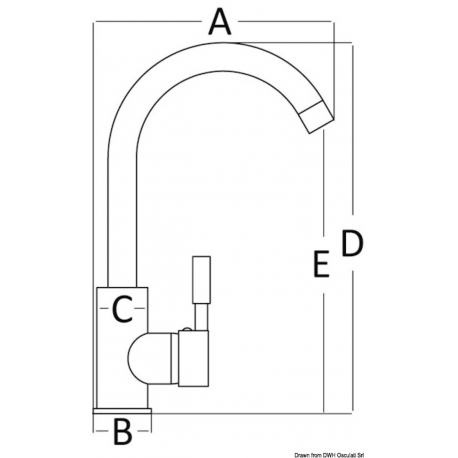 Miscelatore ceramico girevole Diana per lavello cucina