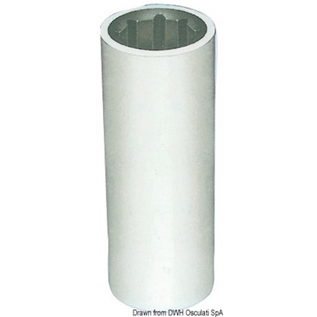 Casquillo para líneas de ejes con refuerzo externo de resina
