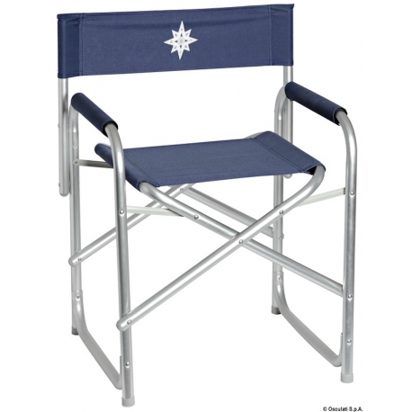 Regista folding chair in anodized aluminium