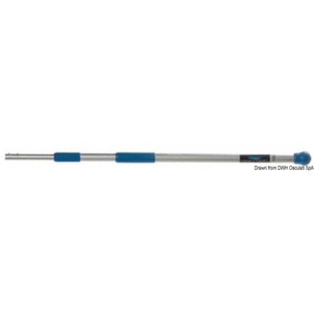 Telescopic handle in anodized aluminium with Quick Release coupling - Yachticon