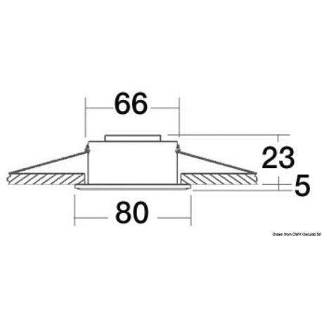 Recessed halogen ceiling light Asterope - Osculati