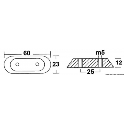 Anode for Honda outboards - original ref. 500789/433580 2