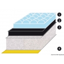 Sound absorbing, soundproofing, heat resistant panel with fibreglass quilting