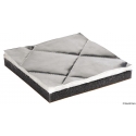 Geluidsabsorberend, geluidsisolerend, warmtewerend paneel met glasvezelquilt