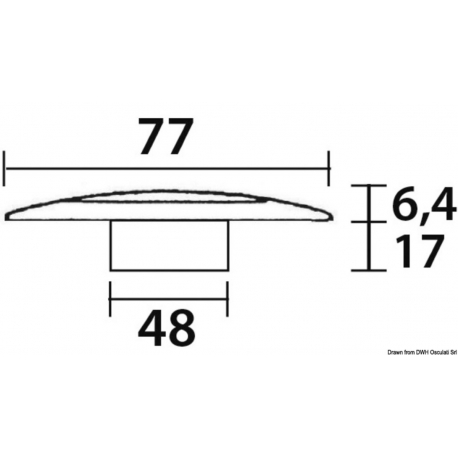 Led ceiling light with finishing ring nut that allows the installation even without recessing