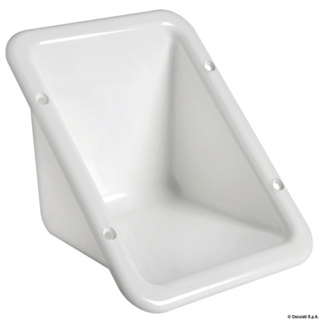 Plastic recessed compartment for filling cap housing
