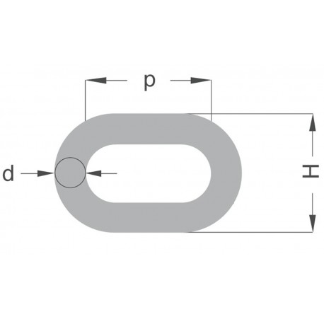 Chaîne Genovese galvanisée à chaud - maille DIN 5685