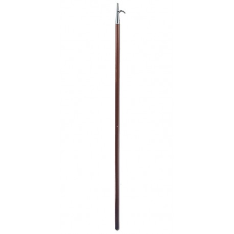 Fixed wooden boat hook with brass hook