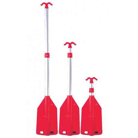 Pala de emergencia tri-telescópica con gancho de aproximación