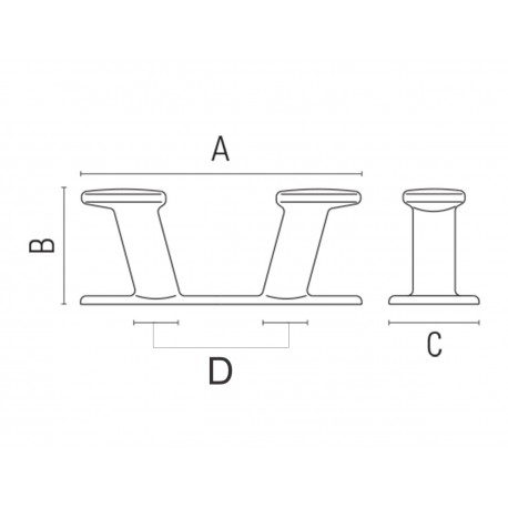 Chromed brass mushroom head