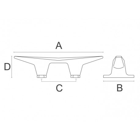 Forkrommet messing amboltbitt