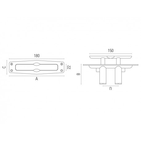 Bitta a galloccia in ottone cromato a scomparsa