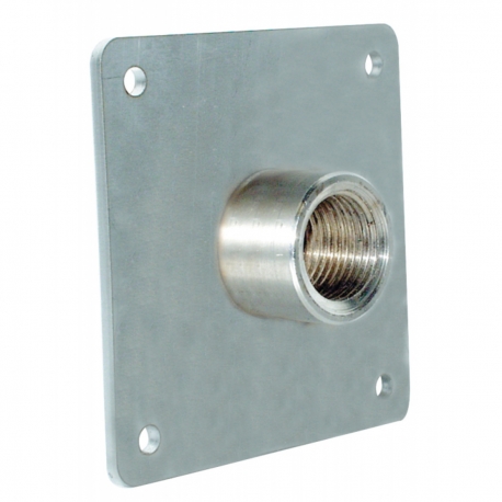 Placa y manguito roscado de acero inoxidable AISI 316