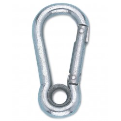 Karabijnhaak van roestvrij staal AISI 316 met ring