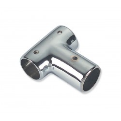 90° rechte T-fitting van verchroomd messing