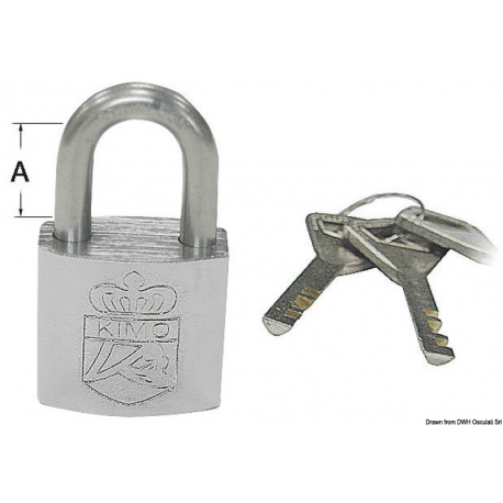 Jeu de 4 cadenas marins avec une clé - Osculati