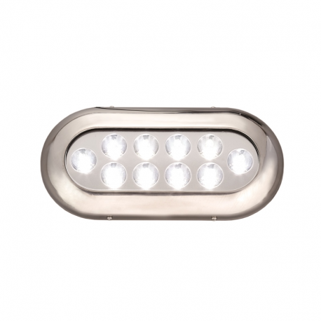 Lampe sous-marine à 10 LED avec cadre en acier inoxydable AISI 316