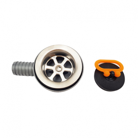 Curca de salida de residuos para tubo Ø 25 mm.