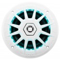 Pair of Boss Marine MRGB65 waterproof speakers with integrated LED system