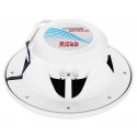 Pair of Boss Marine MRGB65 waterproof speakers with integrated LED system