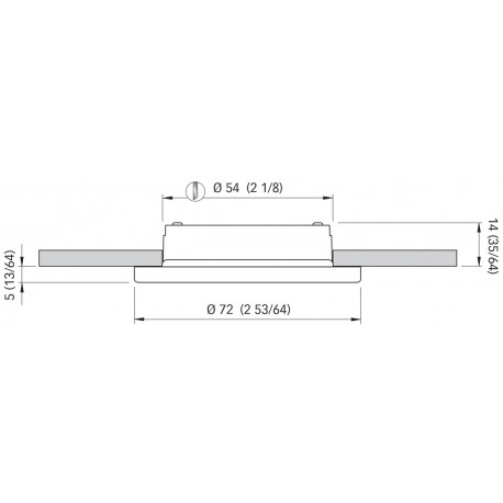 Faretto ad incasso acciaio inox mod. TED CT 2W IP66 luce bianca calda