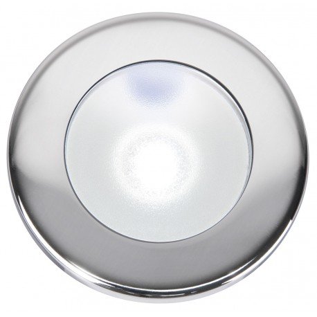 Faretto ad incasso acciaio inox mod. TED CT 2W IP66 luce bianca calda