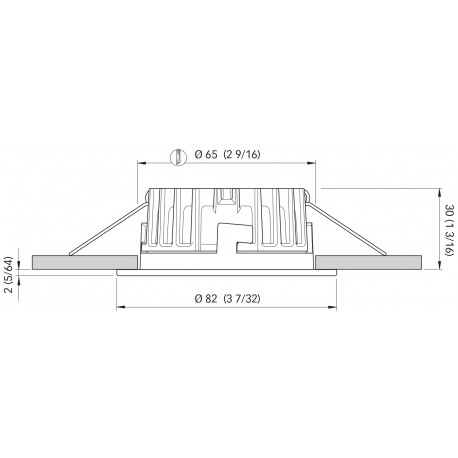 Stainless steel recessed spotlight mod. KAI XP LP 4W IP66