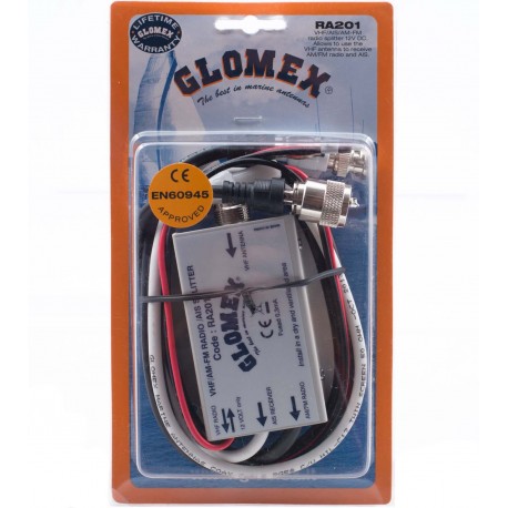 Glomex RA201 splitter for samtidig mottak av AM/FM- og AIS-signaler