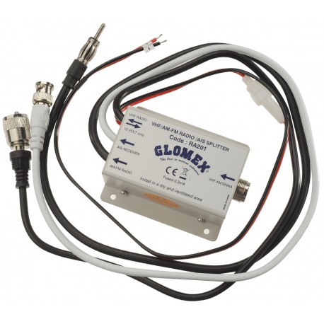 Splitter Glomex RA201 per ricevere simultaneamente segnali AM/FM e AIS