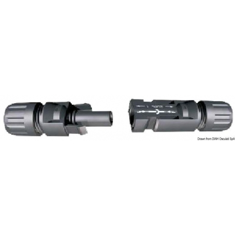 Paire de connecteurs MC4 mâle femelle IP67 pour installation sur panneau - Enecom