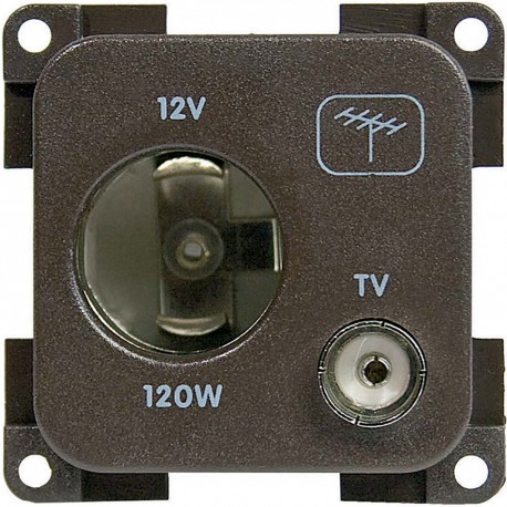 12V cigarette lighter socket and TV aerial