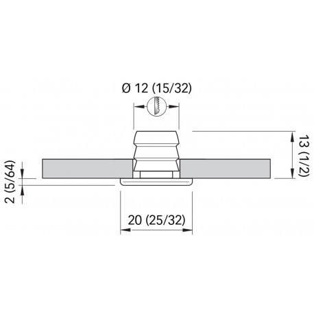 Round courtesy light in stainless steel AISI 316 - Quick Mod. TINA