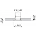 Lampe de courtoisie ronde en acier inoxydable AISI 316 - Mod. rapide TINA