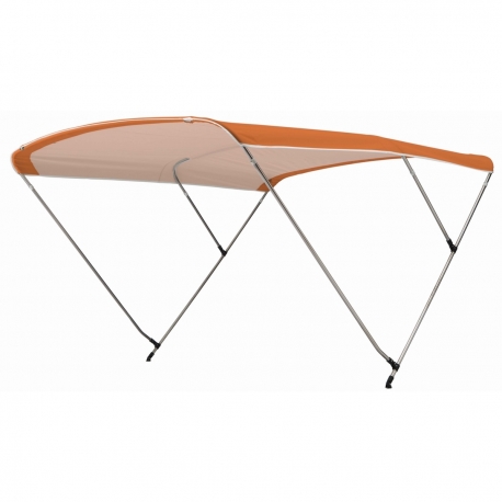 Toldo SPORT de 3 arcos, tubo de acero inoxidable Ø 20 mm, altura 115 cm. - Neptune Marine Equipment