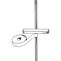 Easy-to-install white nylon sail protection wheels