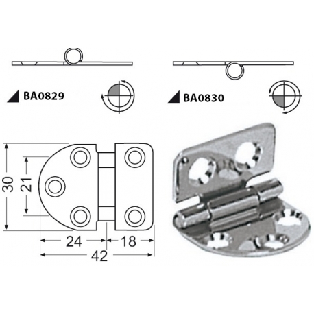 Bisagra de acero inoxidable
