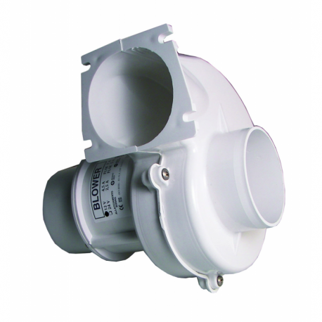 Aspiratore centrifugo in ABS bianco fissaggio parete - omologato RINA e conforme ISO8846
