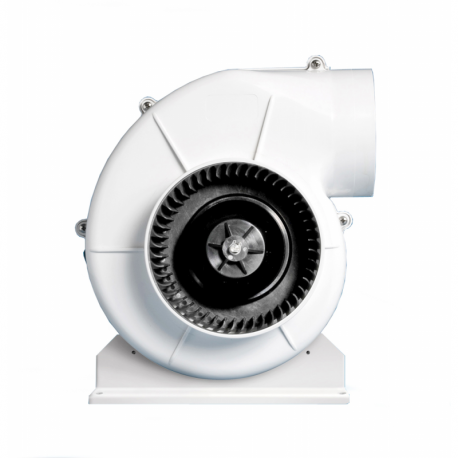 White ABS centrifugal extractor fan with bracket fixing - RINA approved and compliant with ISO 8846