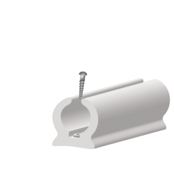 Canal de relé de pvc semirrígido blanco