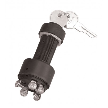 Llave de plástico para motor de arranque de 5 terminales - con tapa de goma