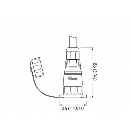 Buchse und Stecker mit vergoldeten Hypertac-Kontakten - Quick