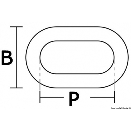High strength Grade 80 galvanized calibrated chain - Osculati