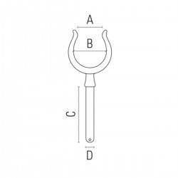 Balances en laiton chromé avec douille aveugle. 2