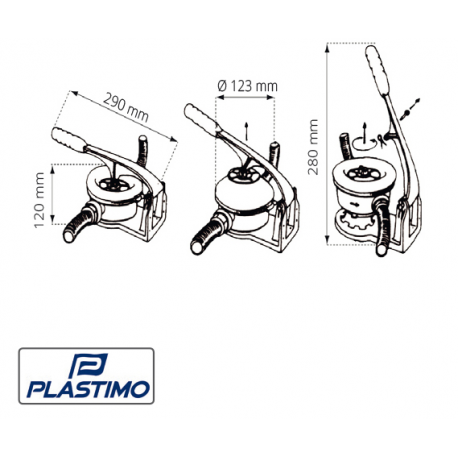 PLASTIMO manuell lensepumpe 0,5 l/min