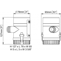 Lensepumpe MARCO UP1000 12 V 63 L/min 2