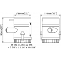 Bilgepumpe MARCO UP1500 12 V 95 L/min