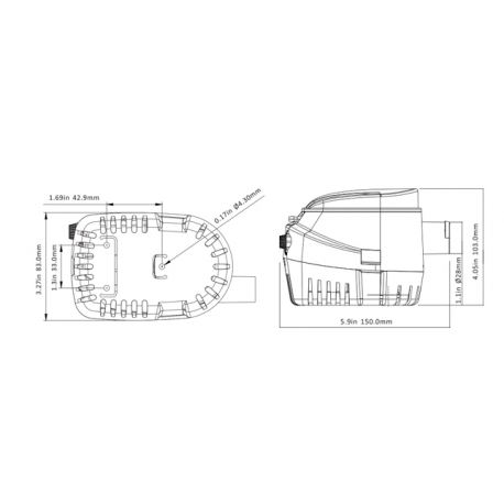 Pompe de cale Seaflo G750 automatique 12 V 47 L/min
