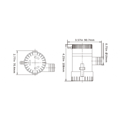 Bilge pump Seaflo G750 12 V 48 L/min