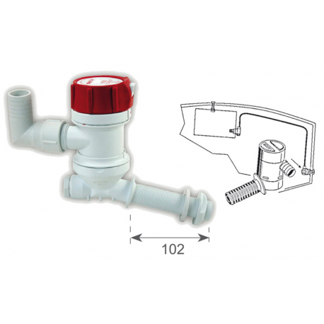 RULE 800 kalteva ilmastuspumppu 12 V 50,47 l/min